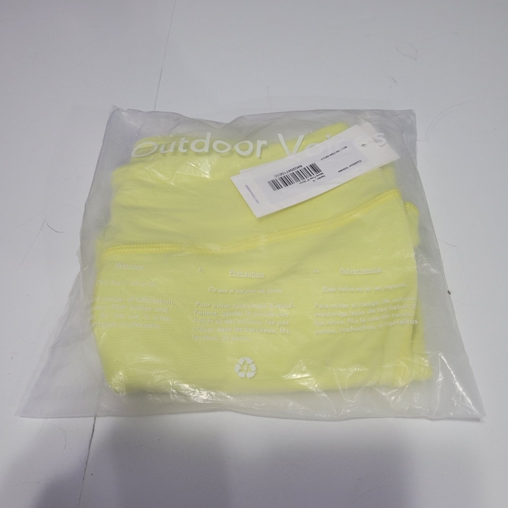 NWT  Outdoor Voices  Move Free  6" Biker Shorts    XS   Yellow - Picture 5 of 6
